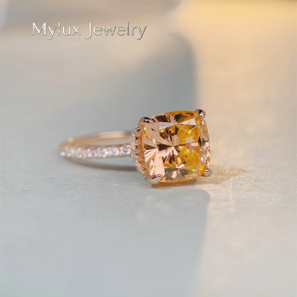 

Mylux Jewelry Luxury white gold solid 18K gold Women's Rose Gold Ring