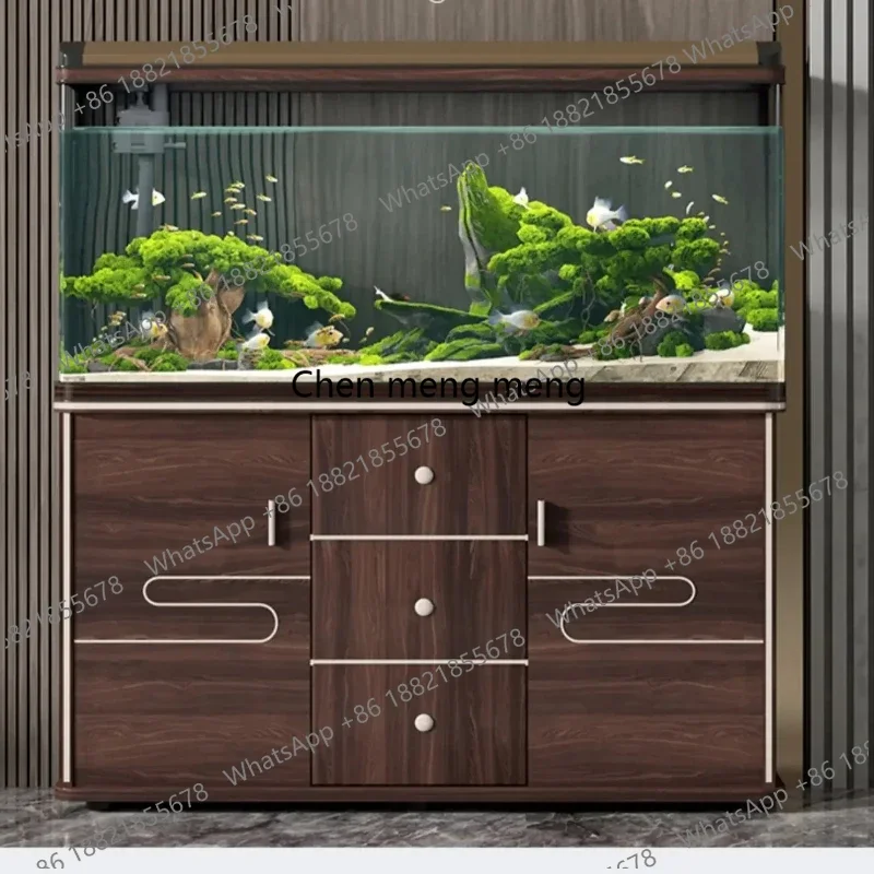 F150 Modern Simple Fish Tanks Aquarium Living Room Ecology Water Cycle Aquatic Pet Supplies Multifunction Pet Products