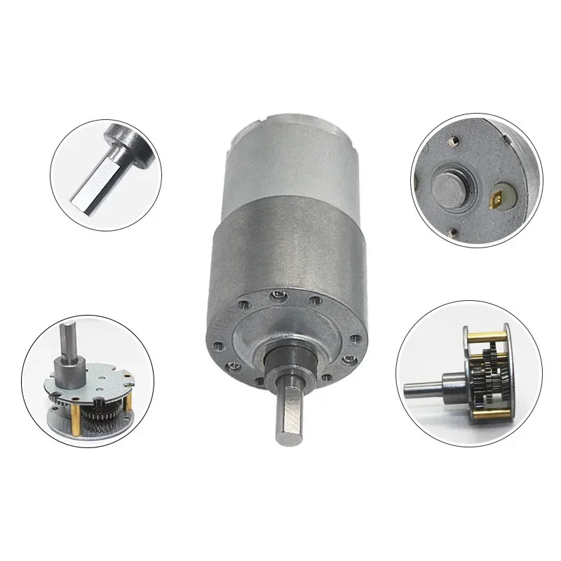JGB37-3530 12V 76/45/RPM DC Motor Metal Gear High Torque Motor Micro DC Gear Reduction Motor Forward and Reverse Switching Motor