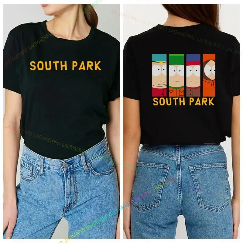 South Park Men's T-shirt I'm Going Home Graphic Women's Top Vintage Fashion Summer O Collar Cotton Oversized Short Sleeve Shirt