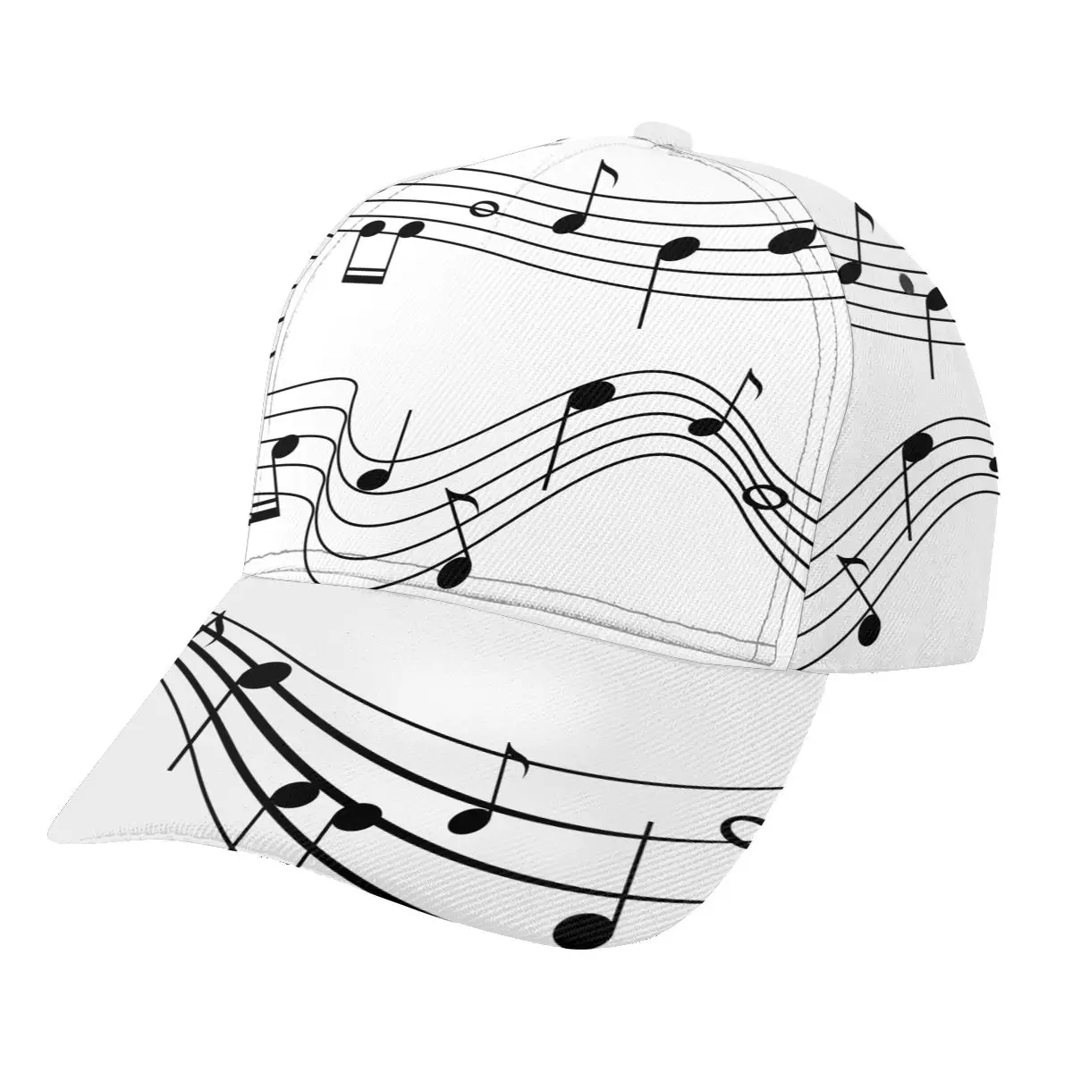 

Music Notes Illustration Baseball Cap Dad Male Sports Hat