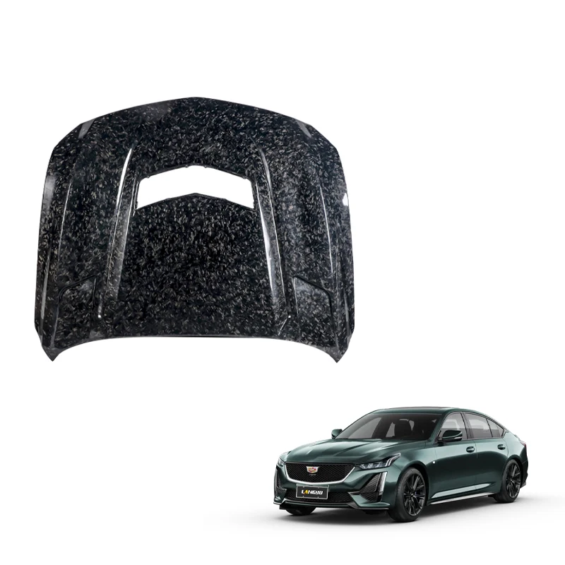 

Car Modification Parts Engine Cover Forged Carbon Fiber For CT5 Upgrade V Style Engine Bonnet Hood