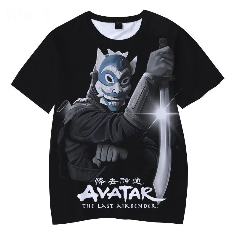 Avatar The Last Airbender 3D Print T-Shirt para Crianças, Roupas infantis, Casual Cartoons, Moda, Anime, Menino, Menina