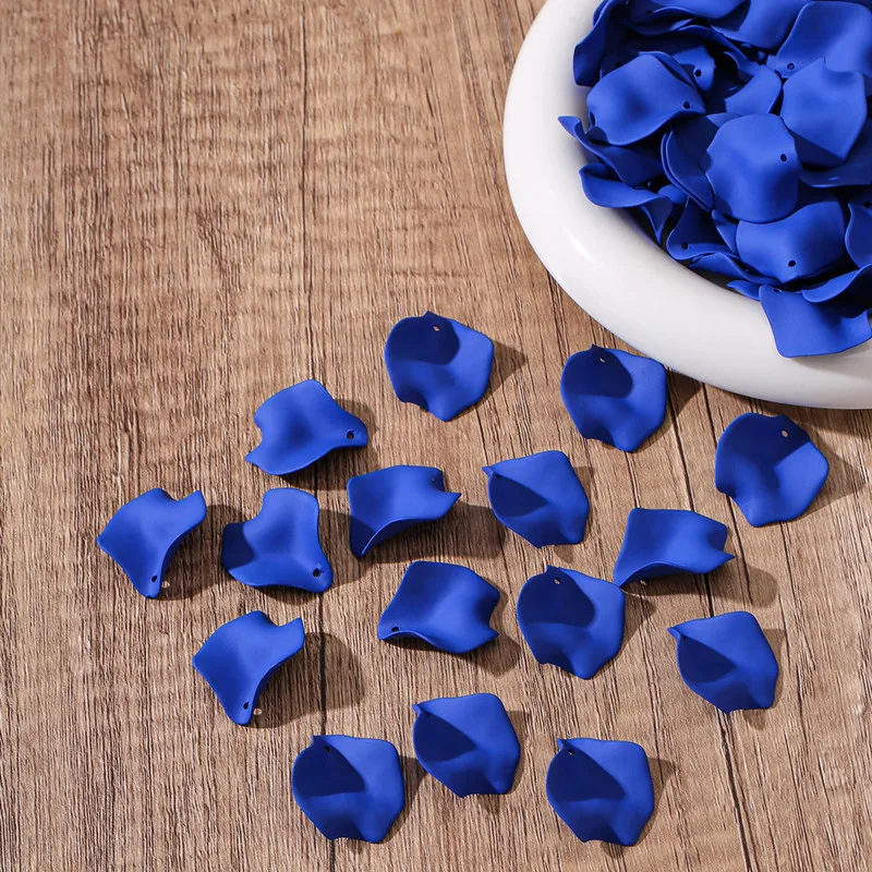 الاكريليك زهرة زهرة البتلة لصنع المجوهرات ، DIY بها بنفسك الملحقات ، الأحمر والأسود والبرتقالي والأزرق اللون ، قلادة الموضة ، 20 قطعة ، مجموعة #5