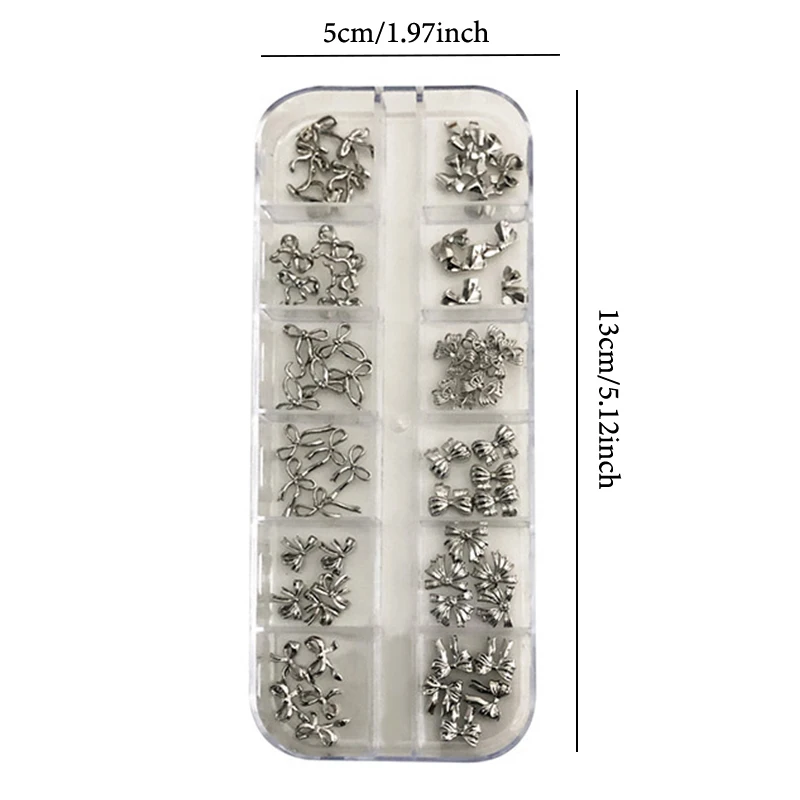 30/60 Pz 3D Lega Squisita Unghie artistiche Pendenti e Ciondoli di Lusso Kawaii Arco Nastro Gioielli Unghie Strass Decorazione Accessori FAI DA TE