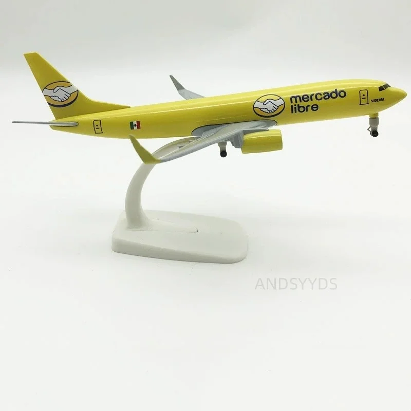 20cm B737 Mexico Airways Collectible Miniatures Airplane 1/400 Scale Diecast Metal Static Aircraft With Plane Stand Display