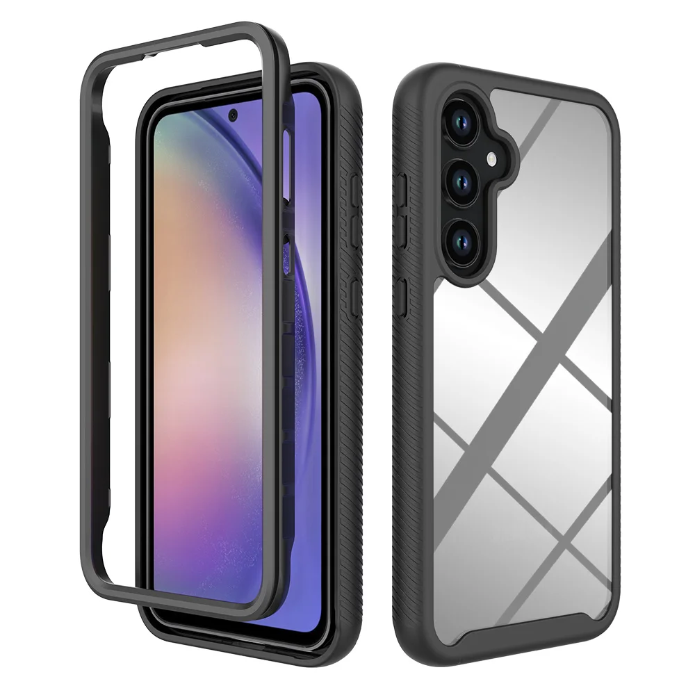 

New Hybrid TPU/PC Sky Case For Samsung Galaxy A55 5G Fundas Capa 2IN1 Dual Layer Protection Shockproof Shell Phone Cover