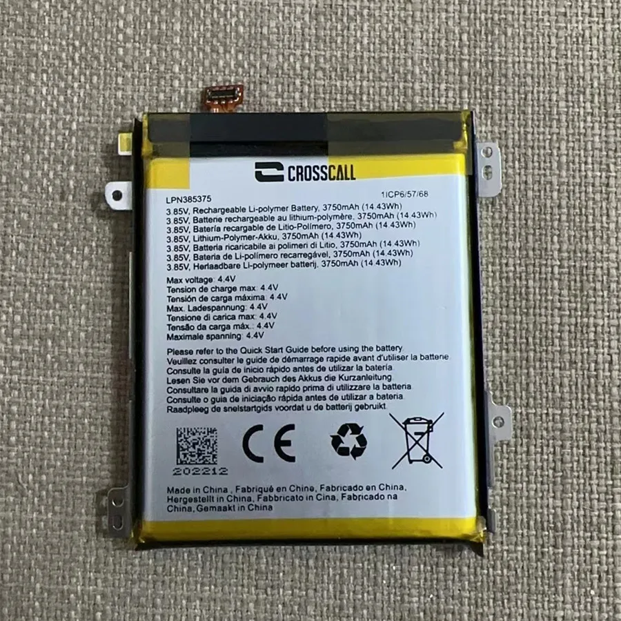 

CROSSCALL CORE X4 phone battery 3750mah 3.85V LPN385375 for CROSSCALL CORE X4 phone