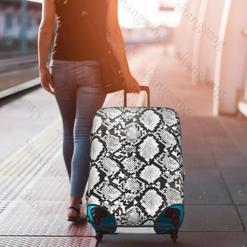 

Python print Thick Elastic Luggage Protective Cover Zipper Suit For 18-32 inch Bag Suitcase Covers Travel Accessories