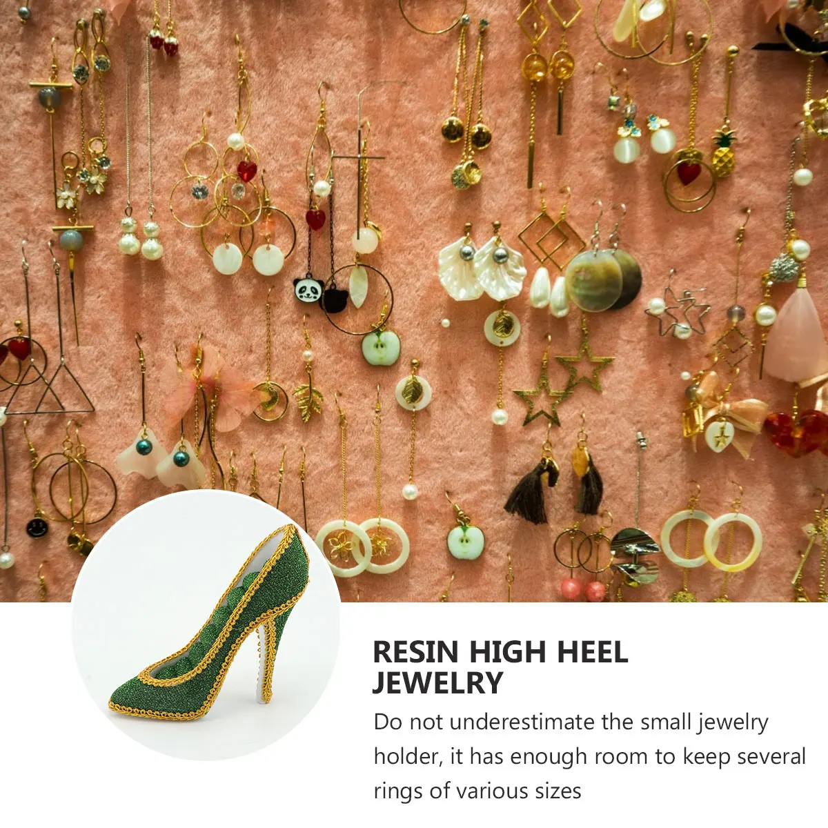 

High Heels Jewelry Stand Ring Holder Resin Crafts Display Earrings Rack Necklace Storage Household Ornamnet Gifts