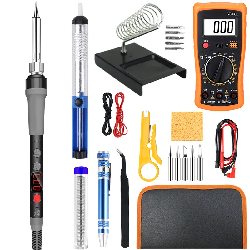 

Soldering Iron Kit Welding Tool with LCD Digital Multimeter and Soldering Iron 60W 220V / 110V Welder Rework Solder repair