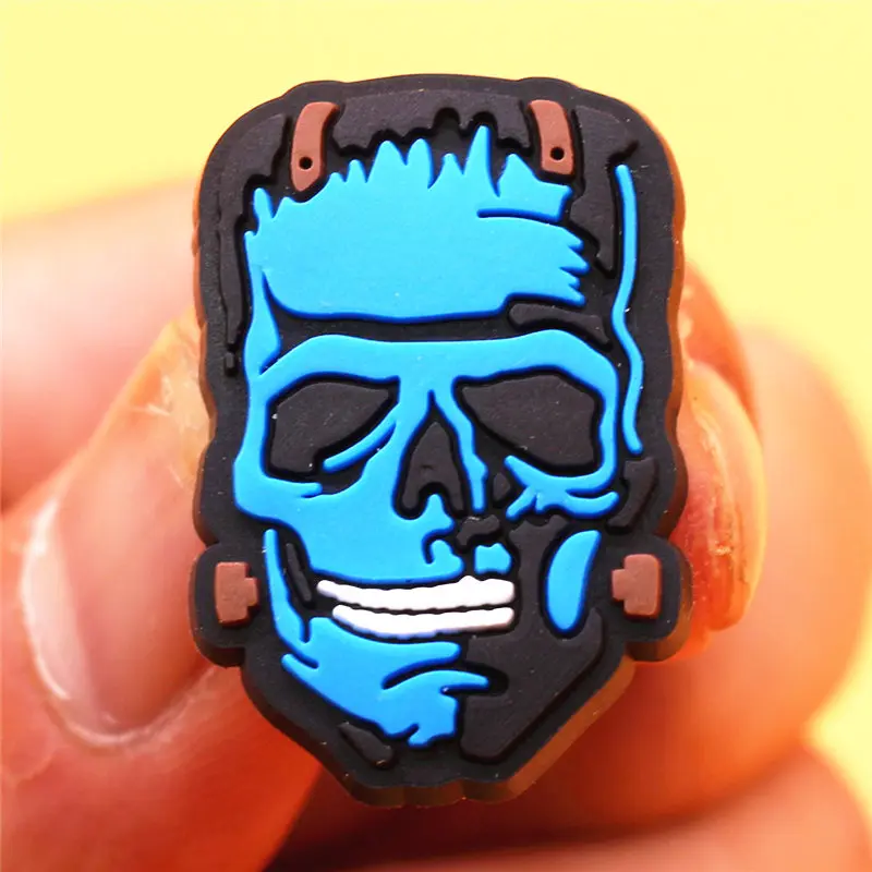 1pcs Halloween Style PVC Shoe Charms Decorations Horror Demon Witch Ghost Shoes Accessories Evil Magic Sandals Buckle U523 image 2