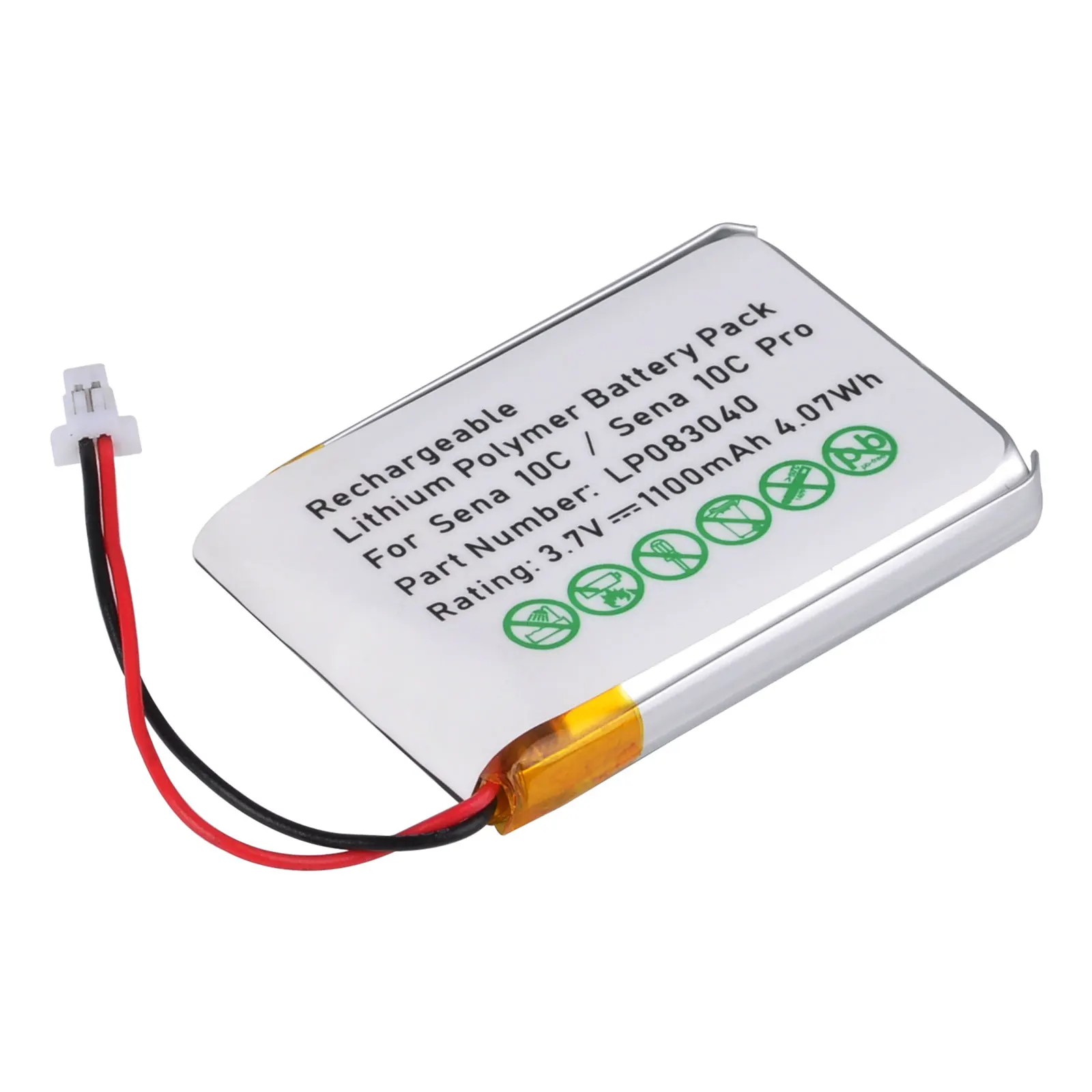 1100 Battery for Sena 10C and Sena 10C pro Motorcycle Bluetooth Camera Bluetooth Headset