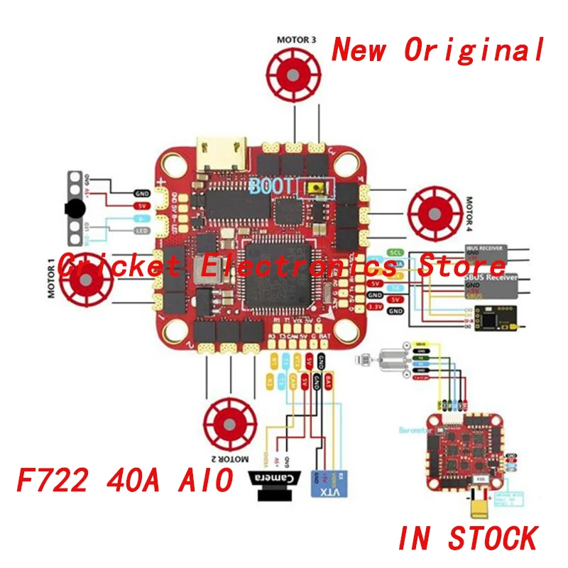 HAKRC F722 40A AIO For DJI HD VTX CADDX CRSF FPV Racing Drone HAKRC