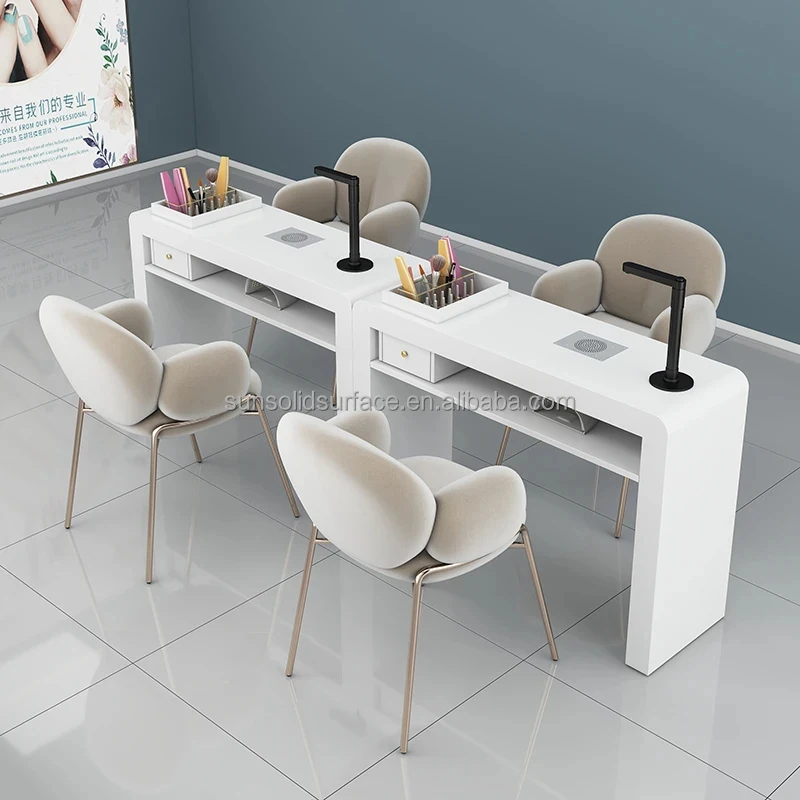 custom.Mordn New Design Popular  Custom Nail Desk Nail Table Manicure Nail Salon Tables Designer