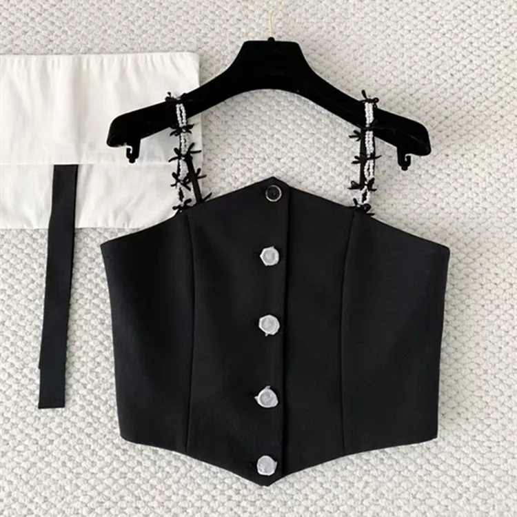 

Customized New Winter 2025 styles European and American women's clothing Single-row buckles for beaded lifting straps Vest coat