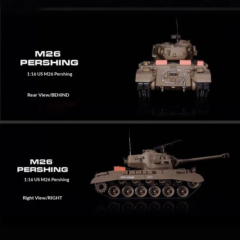 ヘンロン 3838 アメリカ M26 パーシング重戦車 1/16スケール 主力戦車 射撃機能付き 軍事模型 クロスカントリー ラジコン玩具