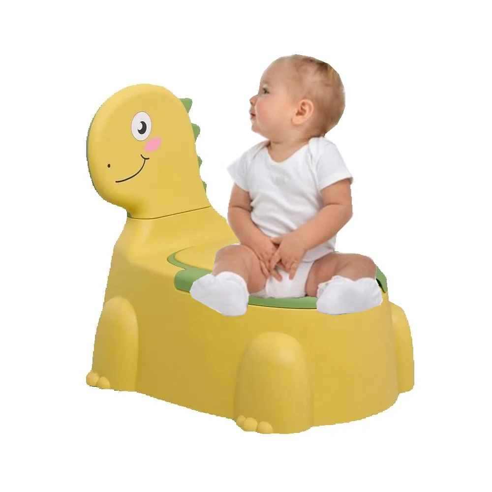 キッズベビートイレトレーニングシートポータブルトイレ恐竜肥厚子供ポット幼児トイレ椅子キャンプ便器トイレ-1-6y