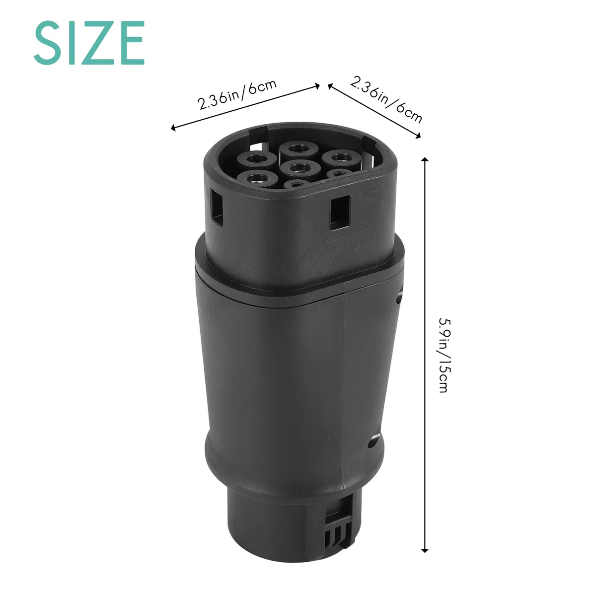 EVSE-Adaptateur EV 32A J1772 Type 1 à Type 2, Connecteur de Charge pour Chargeur de Voiture Électrique