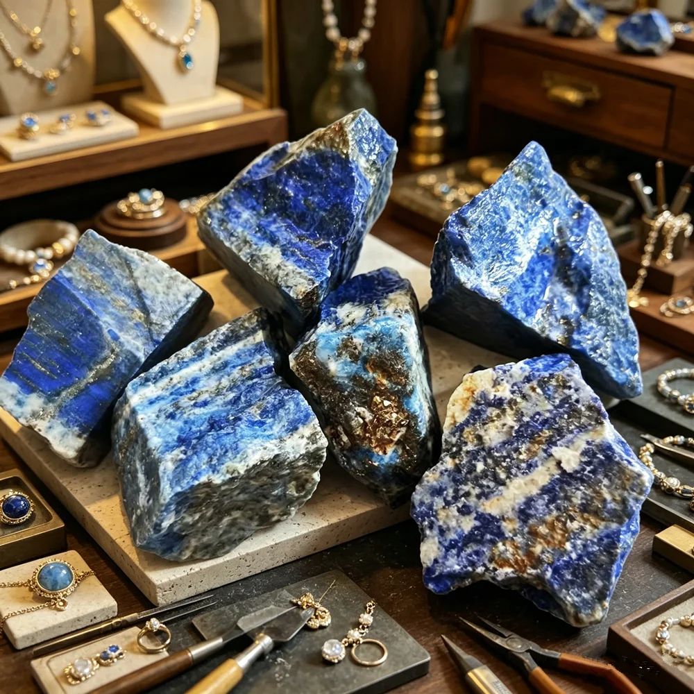 100g Natural Lapis lazuli Raw Stone Gemstone Quartz Mineral Specimen Original Stones Natural Stones and Minerals for Jewelry