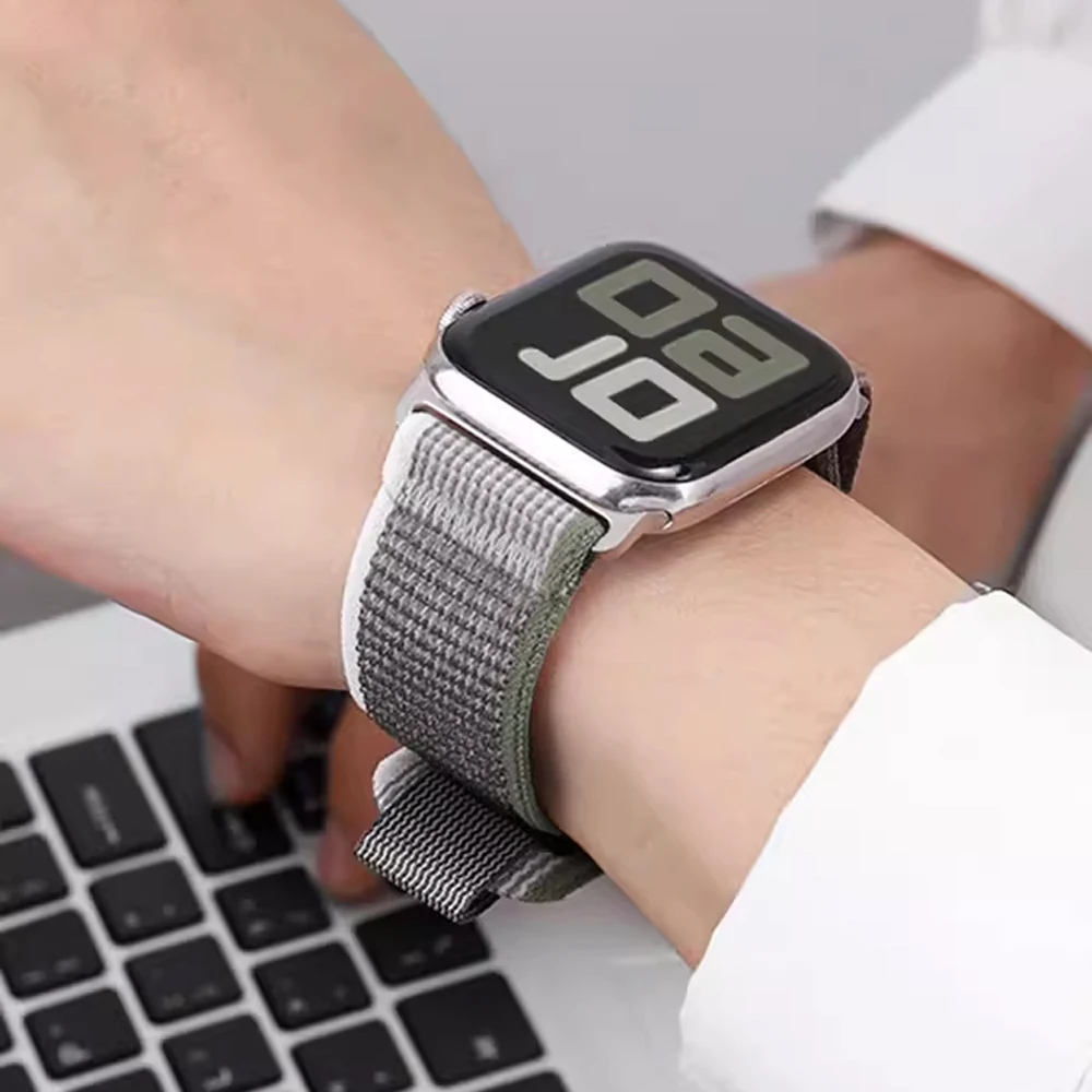 Trail Loop for Apple Watch Ultra 2 Band 44mm 45mm 49mm 40mm 41mm 42mm nylon sport bracelet correa series 10 9 8 7 6 5 4 se Strap