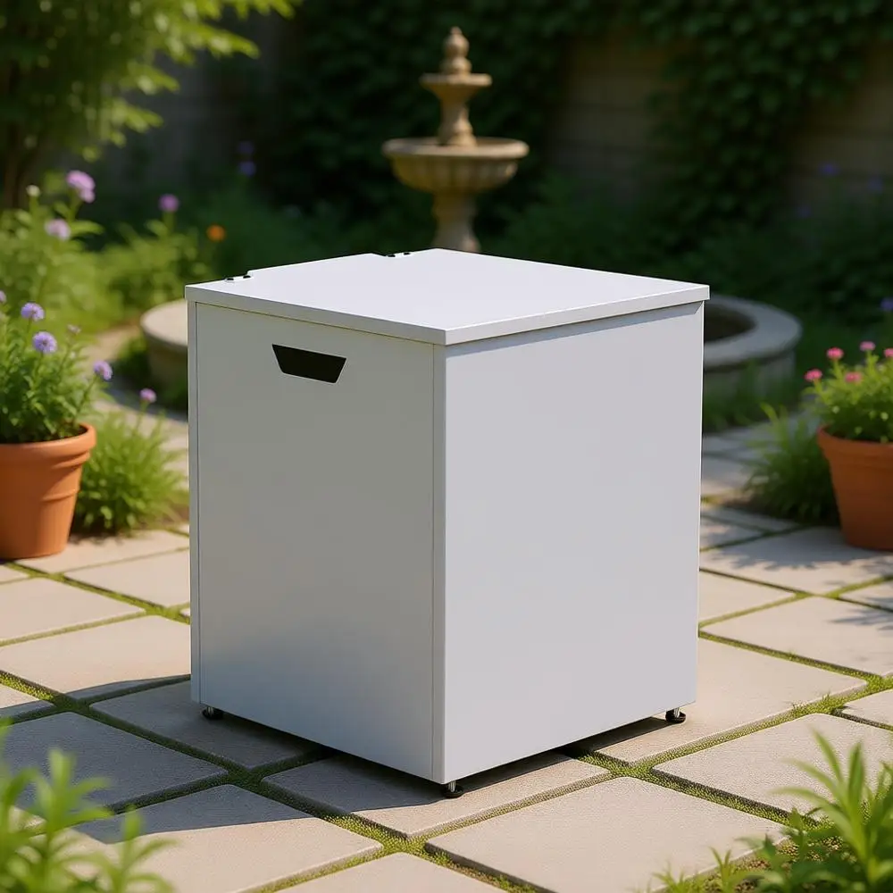 

Серый ящик для хранения баллона с пропаном на открытом воздухе с боковыми ручками, прихожимый столик для хранения 16 или бака емкостью 20 фунтов