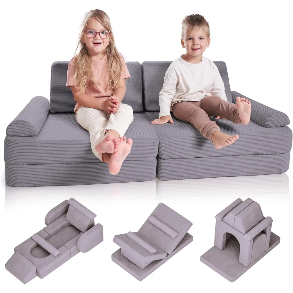 

ZICOTO Modular Kids Play Couch for Fun Play Time or Comfy Lounging - The Perfect Toddler Sofa to Boost Creativity and Easily