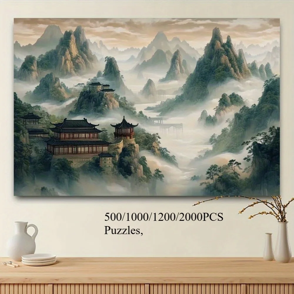 quebra-cabecas-de-500-1000-1200-2000-pecas-para-adultos-montanhas-e-nuvens-presente-ideal-para-feriados-e-aniversarios-decoracao-de-casa-sem-moldura