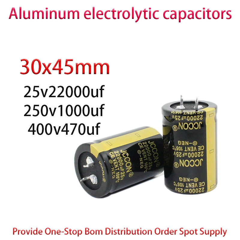 

25v22000uf 250v1000uf 400v470uf 25V 250V 400V size 30x45mm aluminum electrolytic capacitor 2PCS