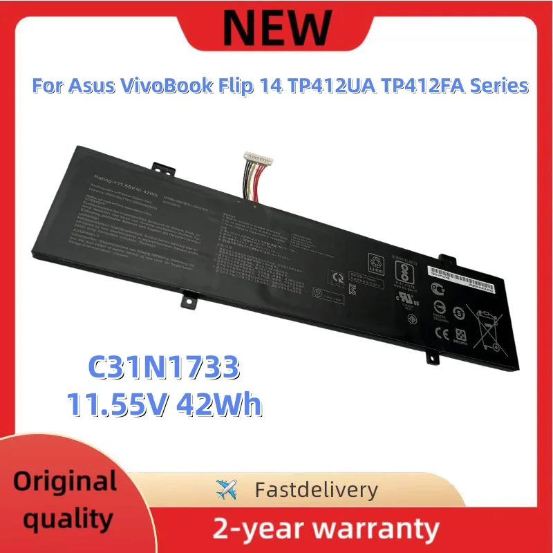 C31N1733 11.55V 42Wh Laptop Battery For Asus VivoBook Flip 14 TP412U TP412UA TP412FA SF4100F Series 0B200-02970000 0B20002970000