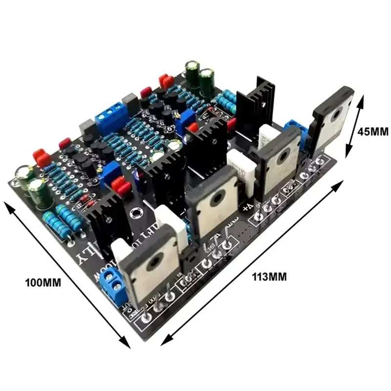 CABE-Hifi Audio Amplifier Board-200W Upgraded Version Featuring 2SC5200+ 2SA1943 Stereo Tube Power Configuration, 100W X2 Output view 6