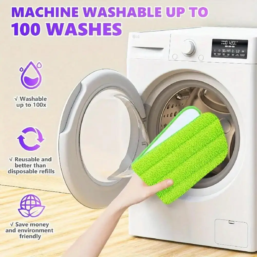Mop Pad Replacement for Swiffer Powermop 4-pack Microfiber Mop Pads for Swiffer Powermop Wet Dry Trawl Pads Pet Hair for Floors