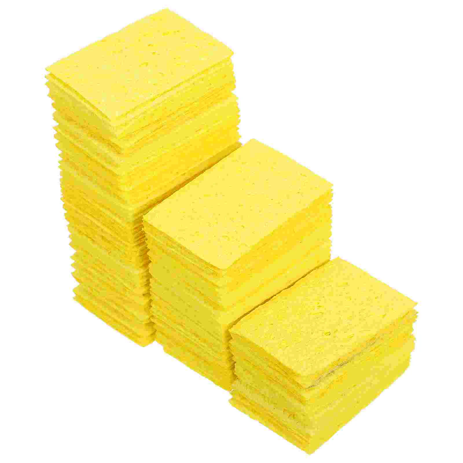 100pcs Soldering Sponge - Replacement Cleaning Sponge for Soldering Iron with Heat Resistant Sponge and Soldering Iron