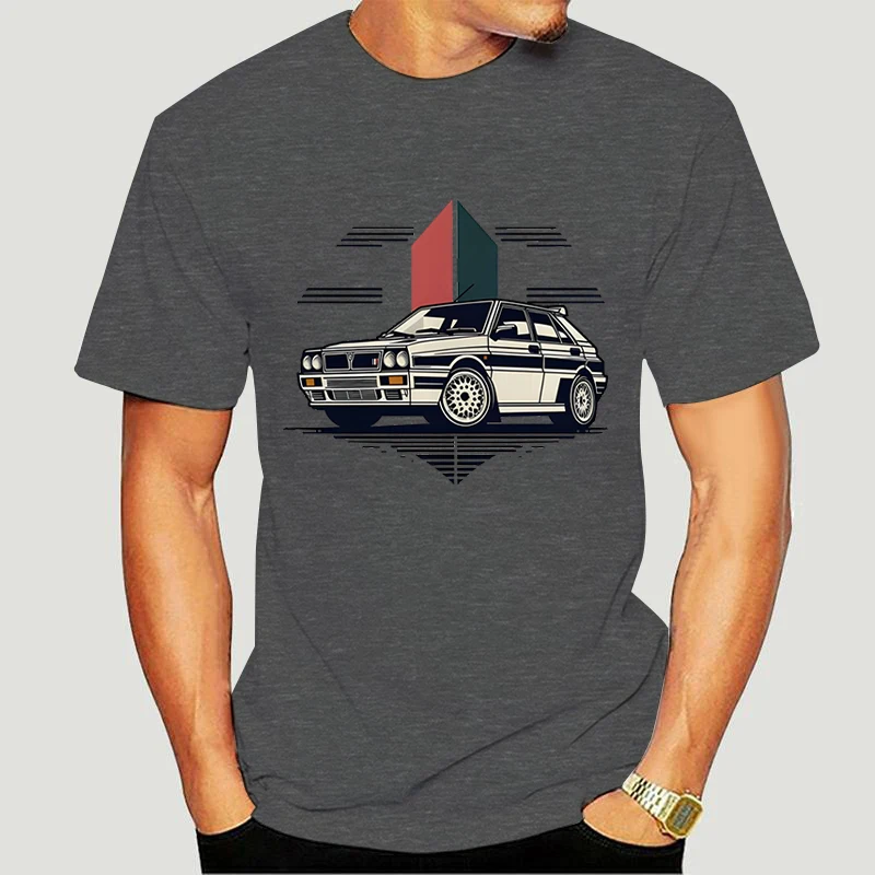 2024 New T Shirts For Men Casual Short Sleeve Hip Hop Integrale Rally Car Printed Tee Shirt Pullover Oversized Mens T-shirt Tops