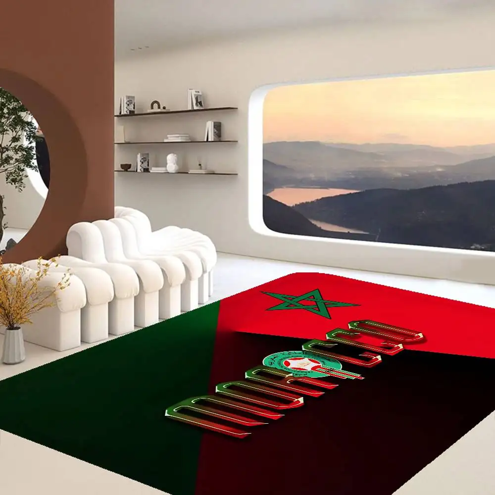 Morocco Map Flag Door Mat Nordic Style Bedroom Living Room Doormat Home Balcony Anti-Slip Alfombra