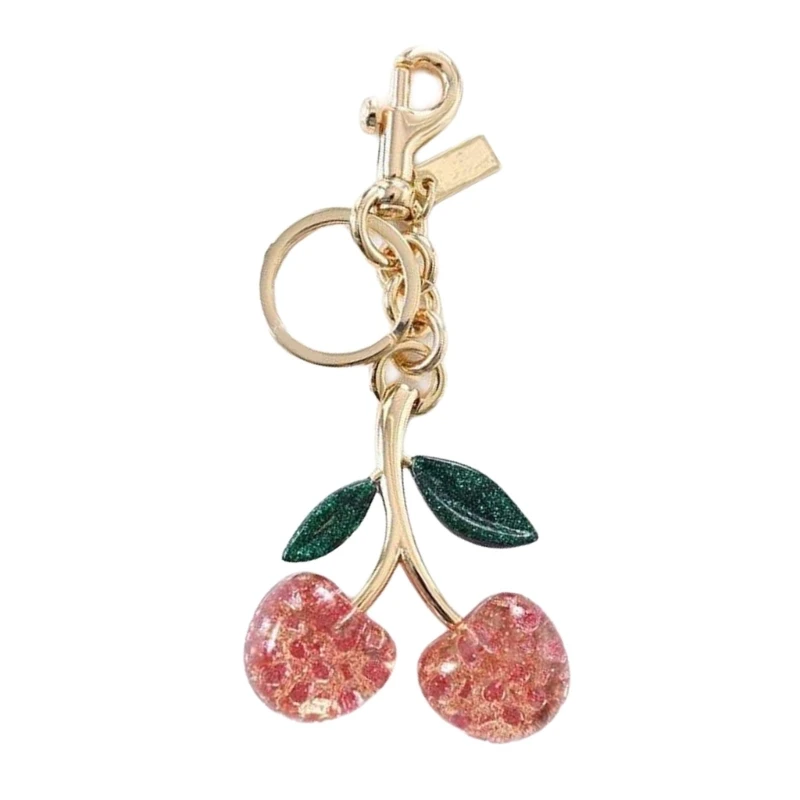 Resin Cherry Keychain Bag Charm Keychain Accessory Unique Management Hangers