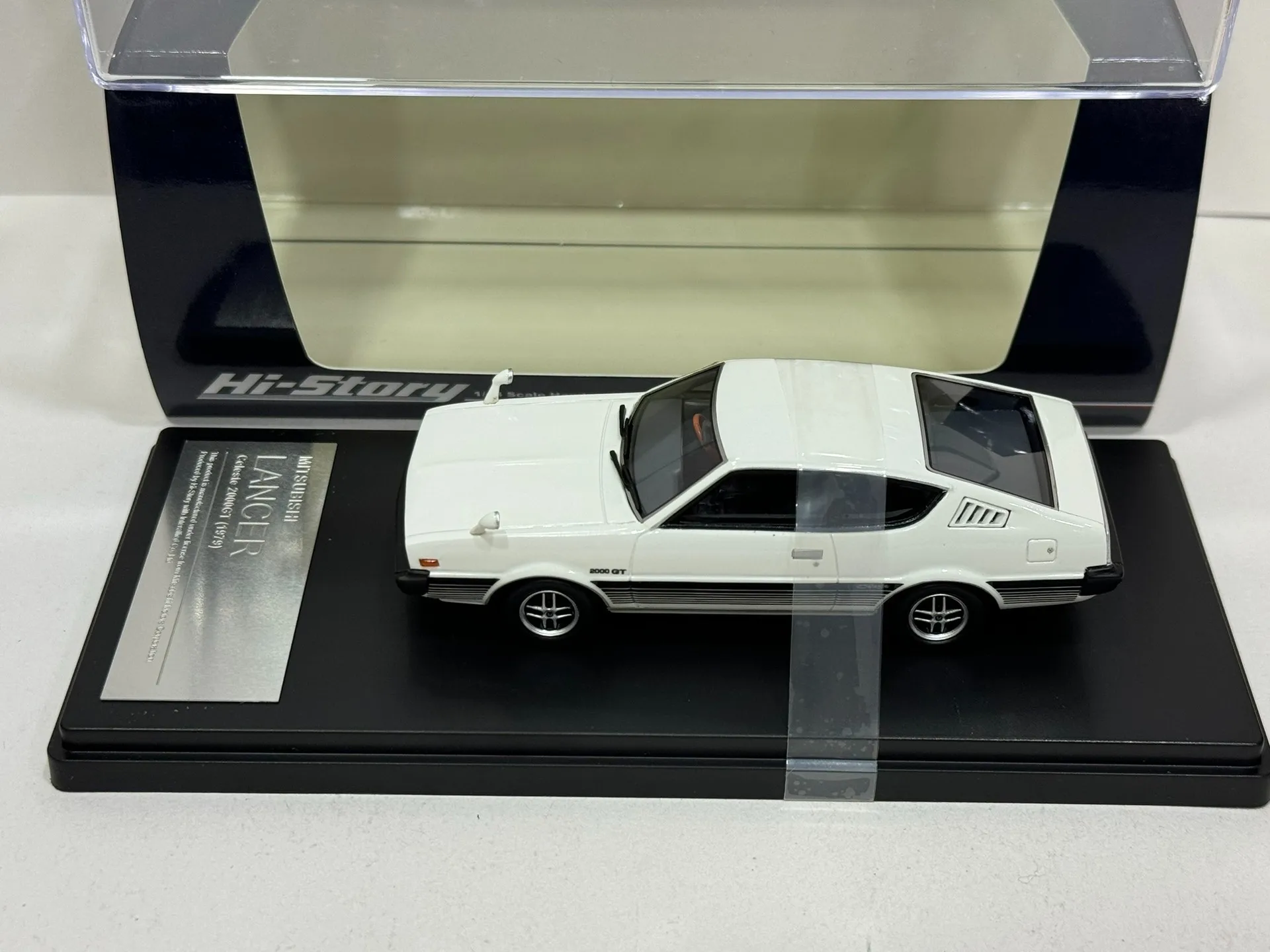 Diecast hi story 1/43 escala mitsubishi lancer resina modelo de carro brinquedo colecionável presente lembrança exibição ornamento
