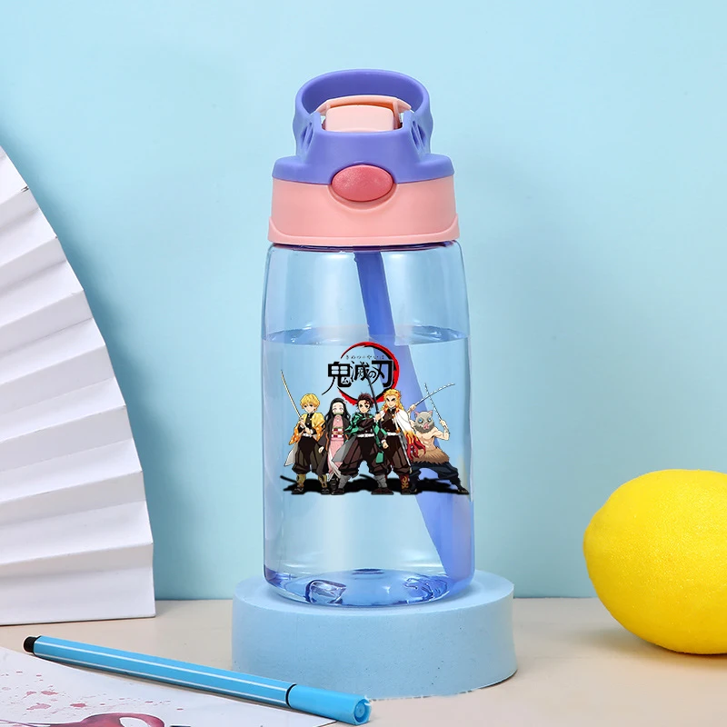 

Demon Slayer Kimetsu No Yaiba Water Cup Cartoon Anime Water Bottle Student Leak Proof Sports Flask Office Worker Drinking Cups
