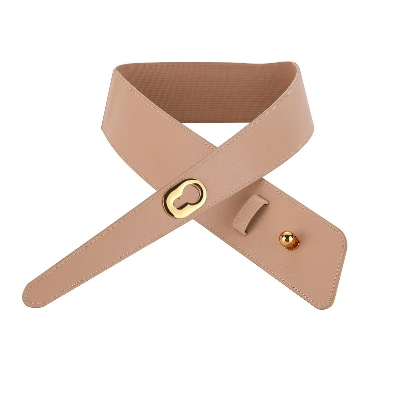 Genuine leather waist seal women's fashionable versatile decoration with skirt jumper jacket wide belt female models waist belt