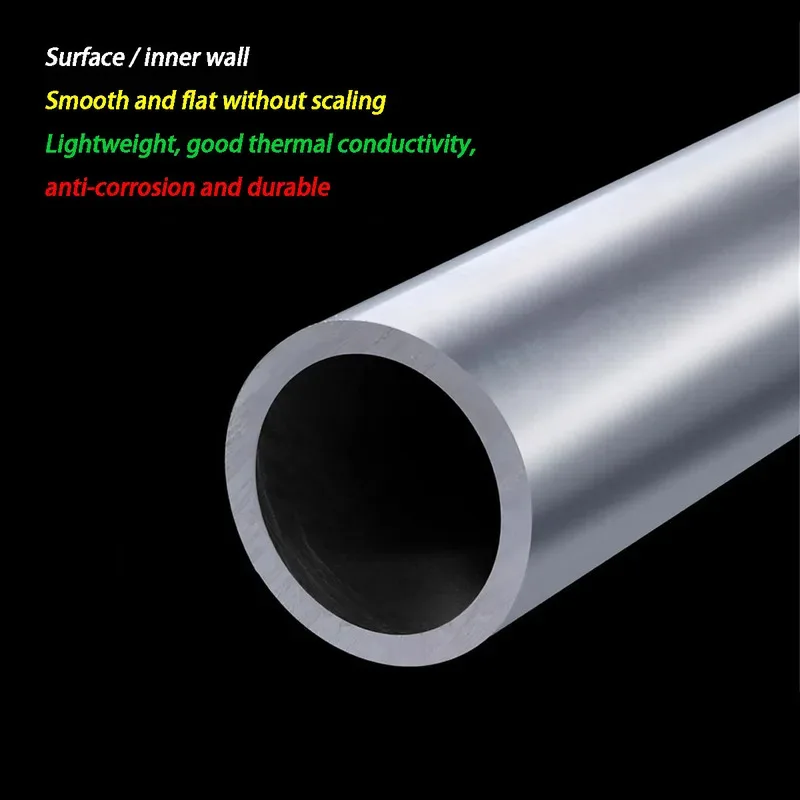 

1pcs 6063 Aluminum Round Tube OD 21-24mm ID 9-22mm Length 500mm Straight Hollow Pipe