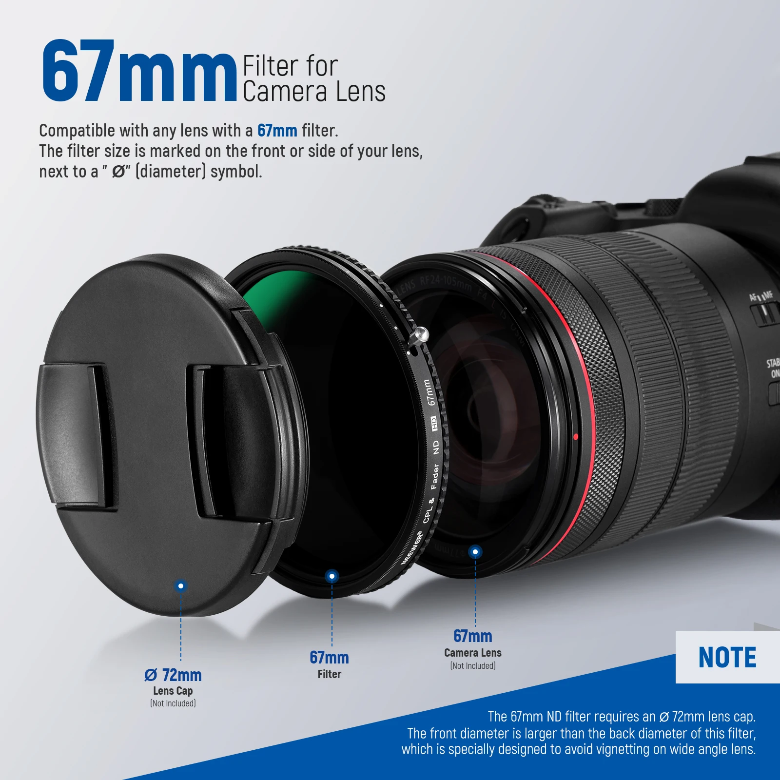 NEEWER 2-in-1 Variabler ND-Filter ND2–ND32 & CPL Zirkularer Polarisationsfilter Kein X-Kreuz / 30-Schicht Nano-Beschichtung / HD Optisches Glas – Detail 9