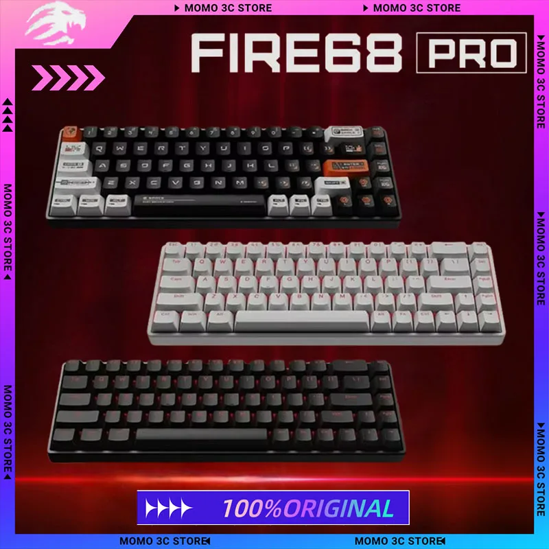 

Fierce Fire 68 Mechanical Keyboard Magnetic Axis Hot Swap RGB 68Keys Fearless Contract Esports Laptop PC Gaming Keyboard Office