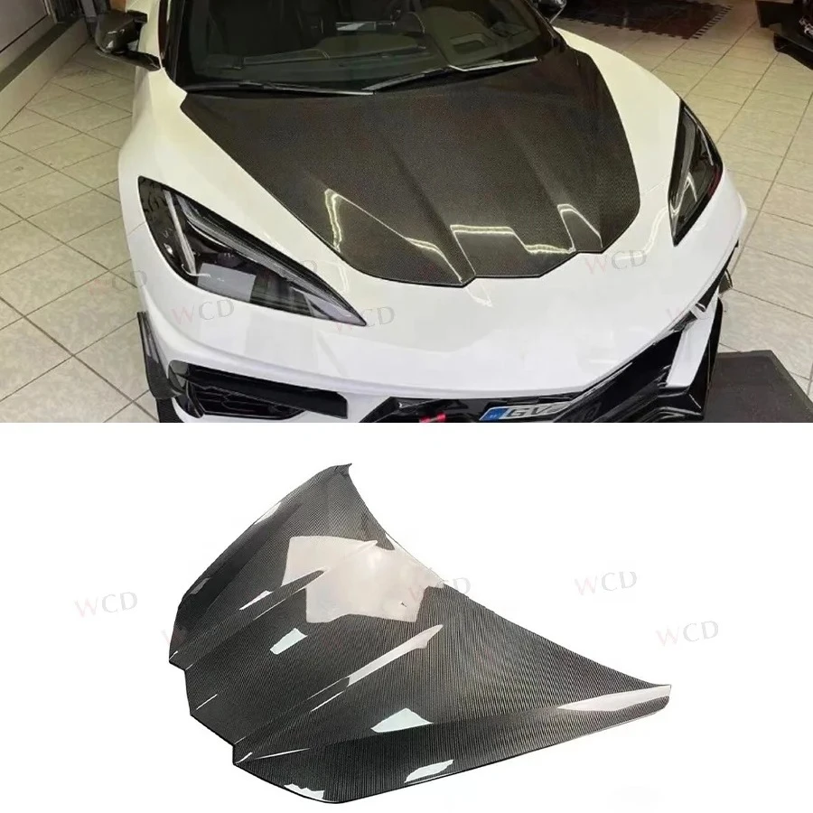 

Carbon Fiber ST Style Front Hood For Chevrolet Corvette C8 Engine Hood Bonnet