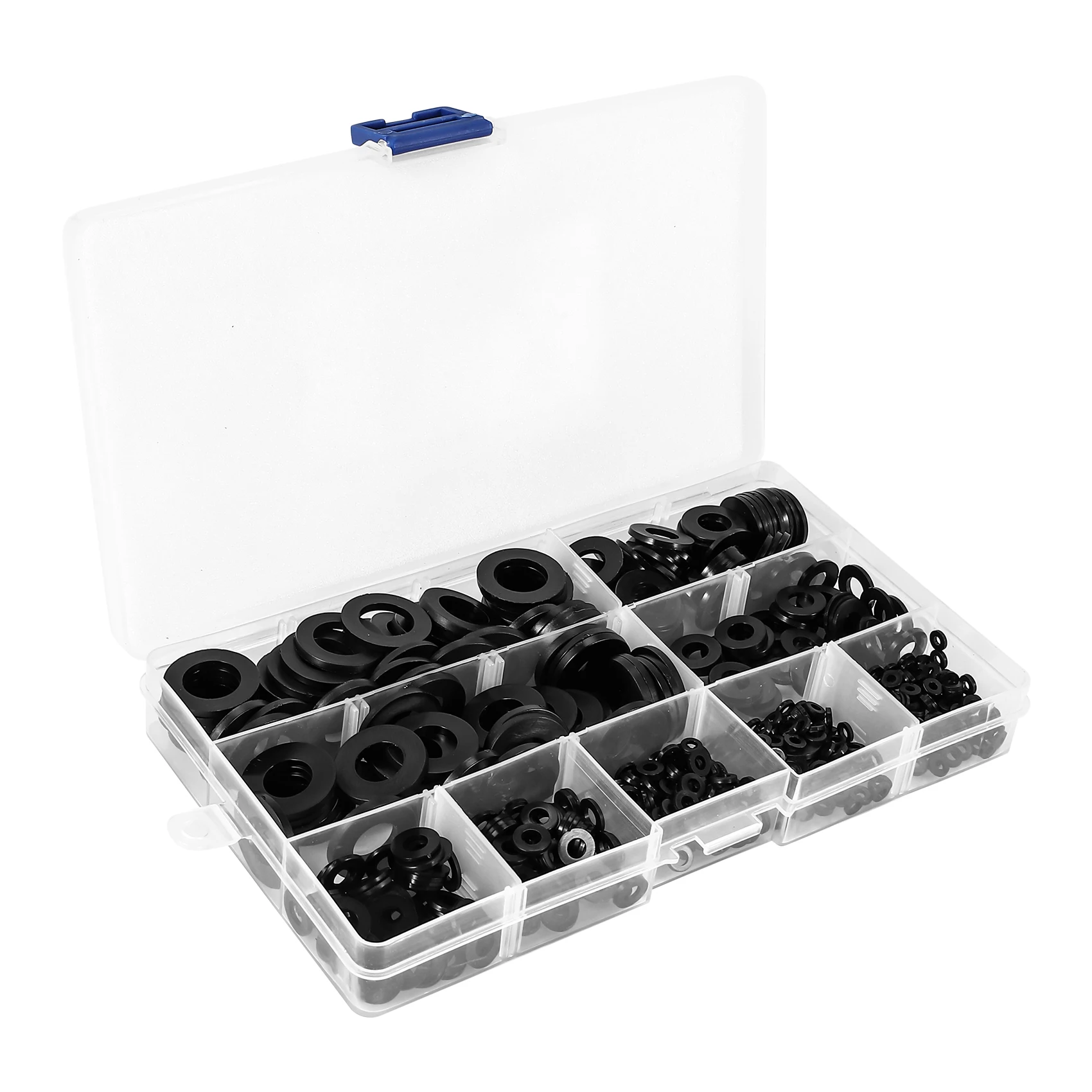 Kit surtido de arandelas planas de nailon negro, piezas para M2, M2.5, M3, M4, M5, M8, M10, M12, arandelas de reparación lisas, Kit de juntas para muebles, 600
