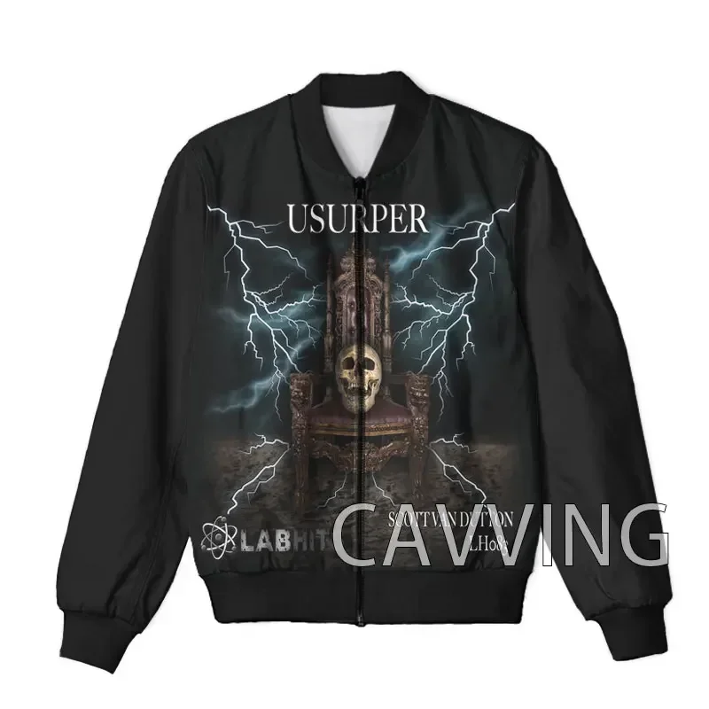 

CAVVING 3D Printed USURPER Rock Zipper Bomber Jackets Men Overcoat Mens Coat Zip Up Jackets for Women/Men