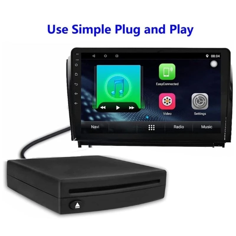 USB Car Stereo Radio DVD Player with USB and AUX Port Compatibility for Laptops Desktop with Multiple Connection Methods X37F