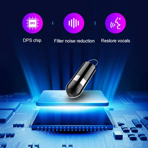 Imagen 2 del producto Mini grabadora de voz activada, dispositivo de grabación digital, abhörgerät espia escondidas sonido profesional, dictáfono, audio, reproductor de collar pequeño