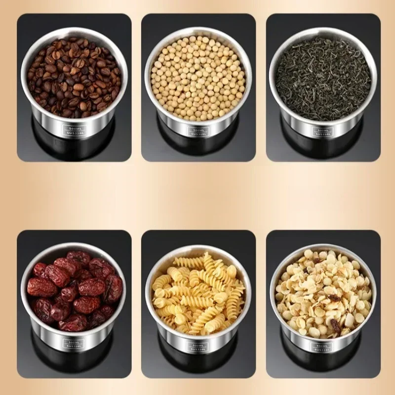 500/900/1400ml Stainless Steel Sealed Fresh Grain Vegetable Coffee Pasta Fruit Food Dispenser Kitchen Storage Container Jar,1pcs