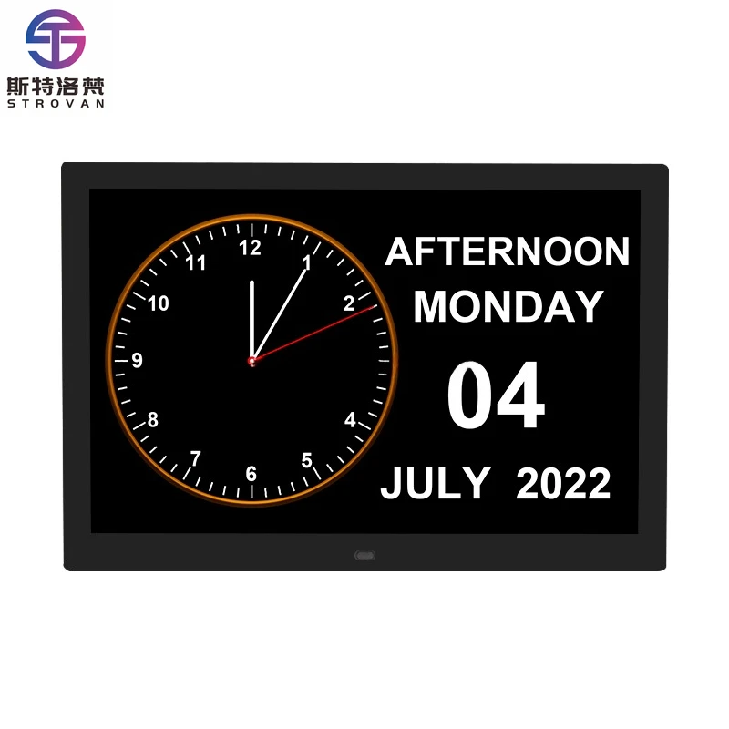 Dementia Clock Non-Abbreviated Day Date Clock Vision Impaired Elderly Memory Loss Alzheimers Digital Calendar Day Clock