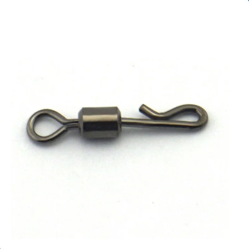 10pcs/lot Stainless Steel Connector Bearing Rolling Swivel7# 8# 10# 12#Hook Lure Connectors Fishing With Hooked Snap accessories